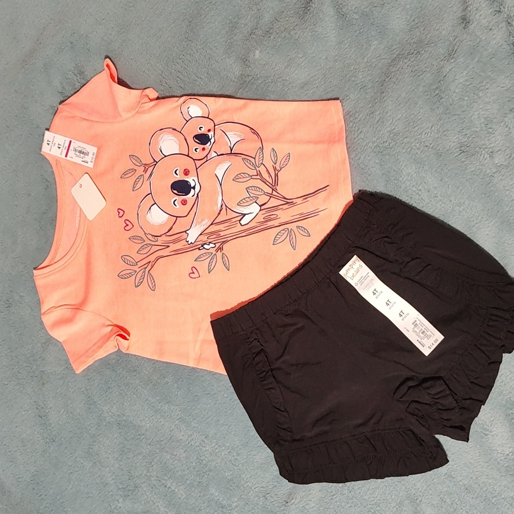 4t Girls 2pc shorts outfit